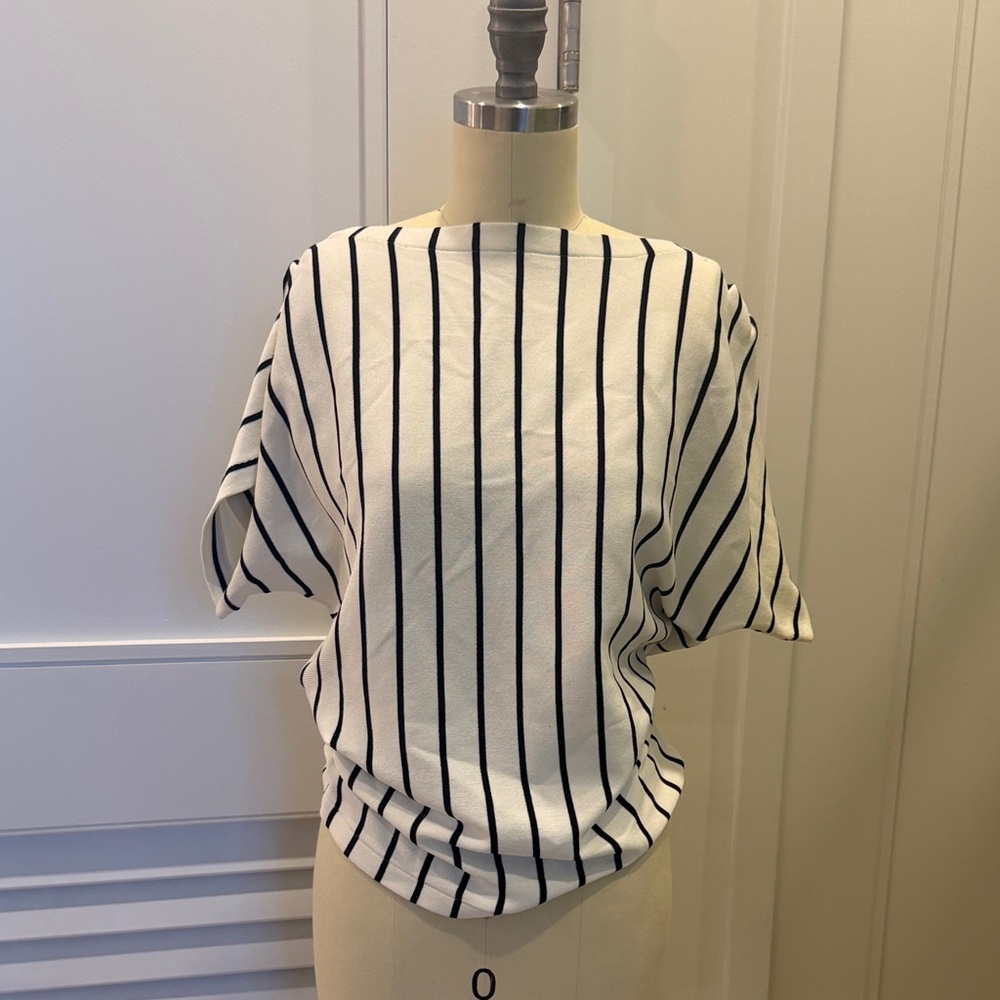 Striped Black & White Short Sleeve Tee
